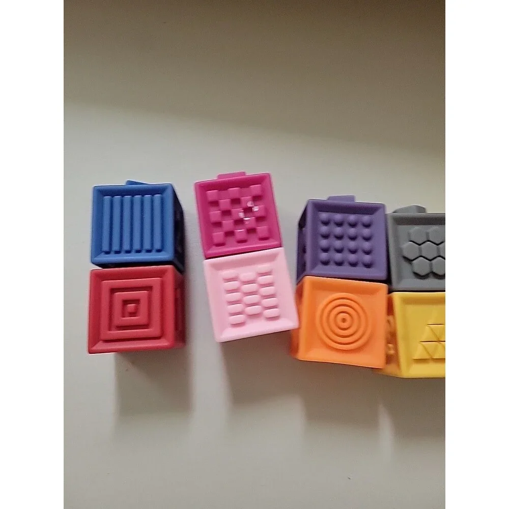 10 Replacement rubber Silicone Soft Stacking Blocks Incomplete Set toddler